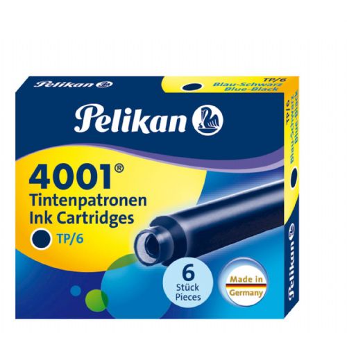 Pelikan črnilni vložek TP/6, moder-črn