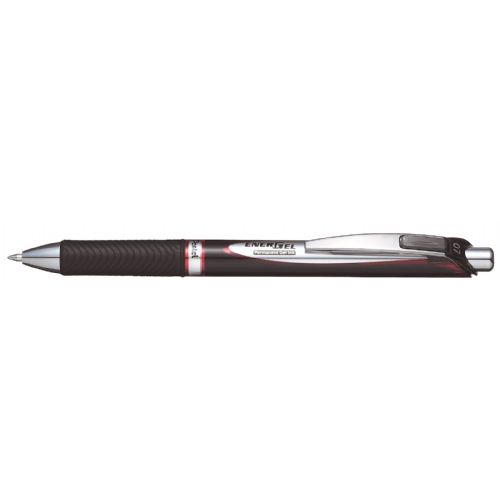Pentel gel roler Energel permanent BLP77, rdeč