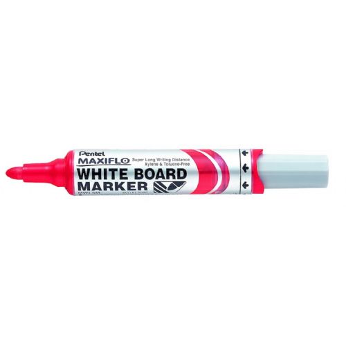Pentel marker whiteboard Maxiflo, 6 mm, rdeč