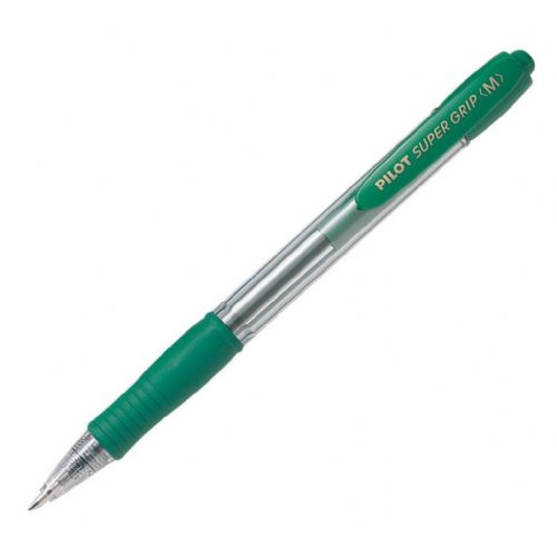 Pilot Kemični svinčnik SUPER GRIP M, zelen BPGP-10R-M-G-G 12 KOS