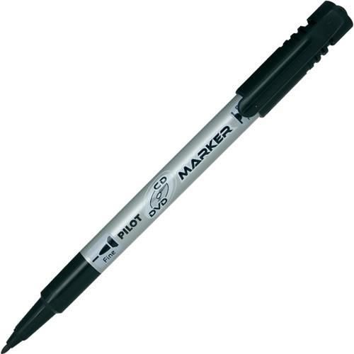 Pilot Marker TWIN CD-DVD, črn SCA-TMCD-B 12 KOS