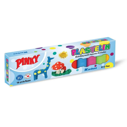 Plastelin KARBON Pinky, 10 kosov