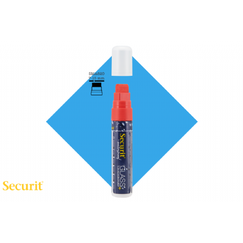 Marker z vodoodporno tekočo kredo Securit®, 15 mm, rdeč