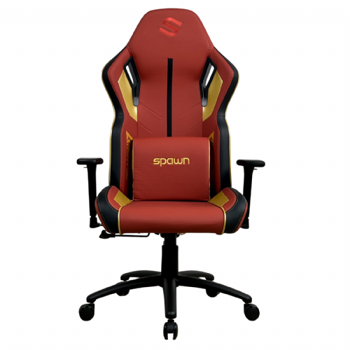 Gaming stol Spawn Lite, 3D nasloni za roke, nosilnost 150 kg, kot nagiba 125°, rdeča barva