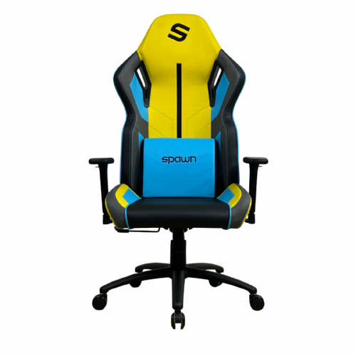 Gaming stol Spawn Lite, 3D nasloni za roke, nosilnost 150 kg, naklon 125°, rumena barva