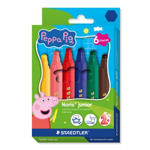 Staedtler flomastri Noris Junior Pujsa Pepa, 6/1, v kartonski škatli