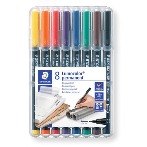 Staedtler marker Lumocolor Permanent, S, 8/1 v Staedtler etuiju