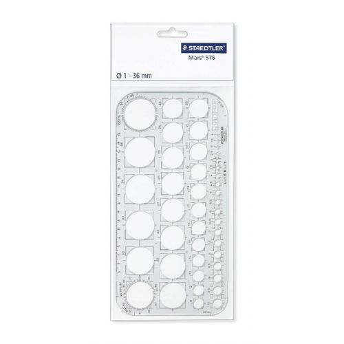 Staedtler ravnilo s krogi (1-36 mm)