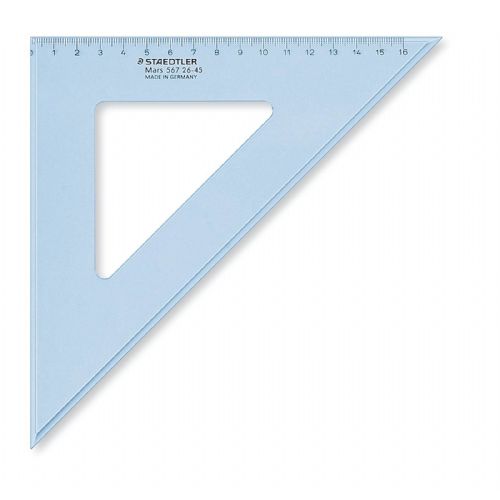 Steadtler trikotnik Transparent, moder, 45/45 stopinj, 26 cm pky6pemm97t5