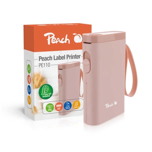 Tiskalnik nalepk Peach PE110, Bluetooth, pink