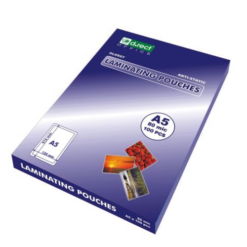 Žepki za plastificiranje a5 80mic d.rect levia 1/100 008637