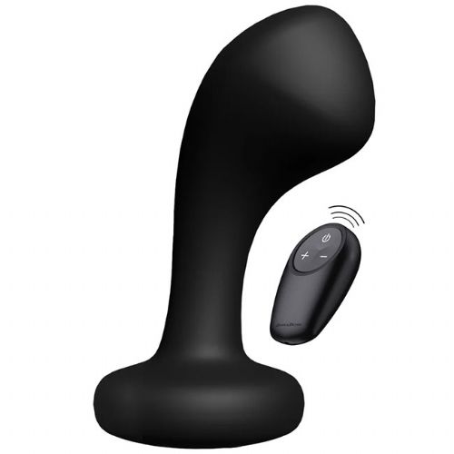 Analni vibrator Bullshead Power, 10 načinov vibracij, daljinski upravljalnik, USB-C polnjenje