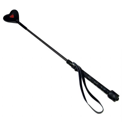 Bič Bad Kitty s srčkom, 45 cm, poliuretan, črne in rdeče barve