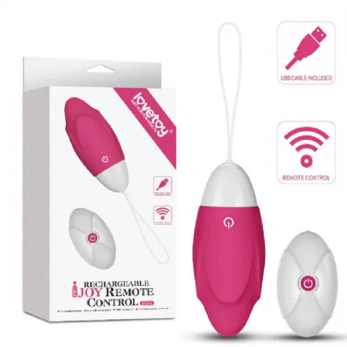 Vibracijski jajček Lovetoy iJoy 1, brezžični upravljalnik, USB-polnjenje, roza