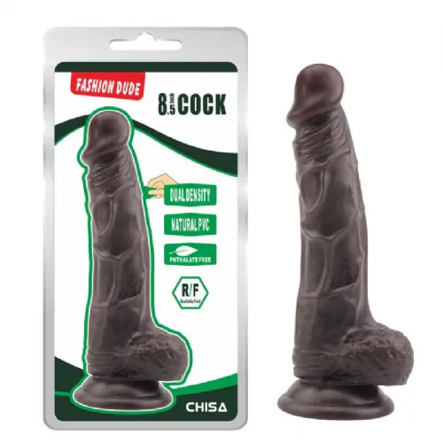 Dildo Chisa Novelties Fashion Dude 8,5, 22 cm, rjave kožne barve