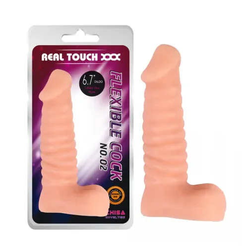 Dildo Chisa Novelties Flexible Cock No. 2, 17 cm, svetle kožne barve