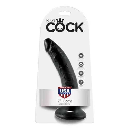Dildo King Cock Black, 18 cm