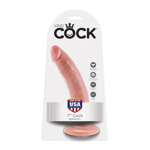 Dildo Pipedream King Cock 7, 17,8 cm, svetle kožne barve