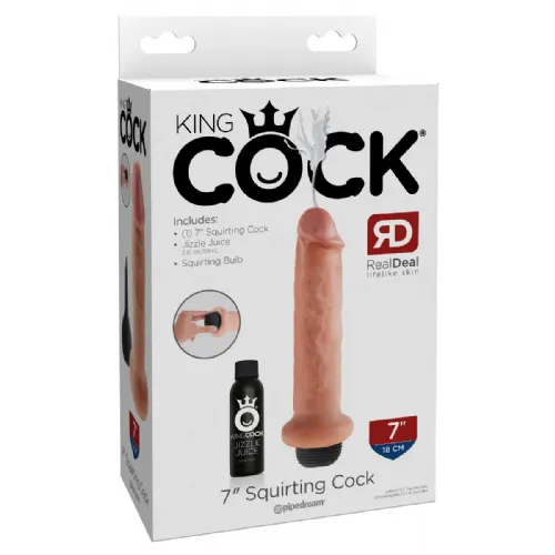 Dildo King Cock Squirting 7, svetle kožne barve