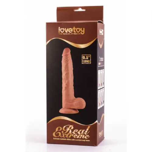 Dildo Lovetoy 9,5 Real Extreme #2, 24 cm, svetle kožne barve