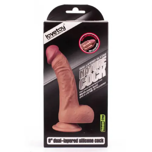 Dildo Lovetoy Silicone Dual Layered 8, 20,3 cm, svetle kožne barve