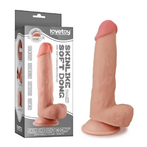 Dildo Lovetoy Skinlike 7, 18,4 cm, svetle kožne barve