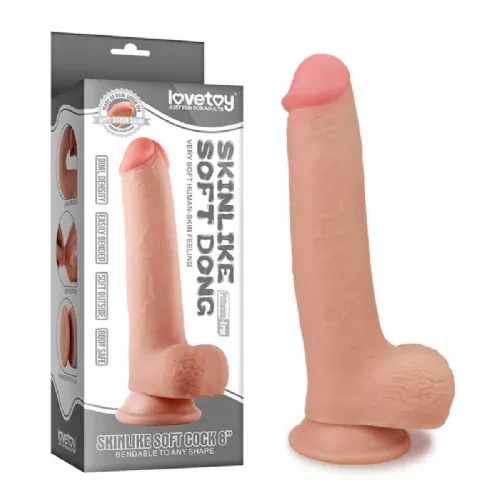 Dildo Lovetoy Skinlike 8, 23 cm, svetle kožne barve