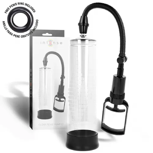 Erekcijska črpalka Intense Pump 01 Transparent, vakuumska črpalka z merilno skalo