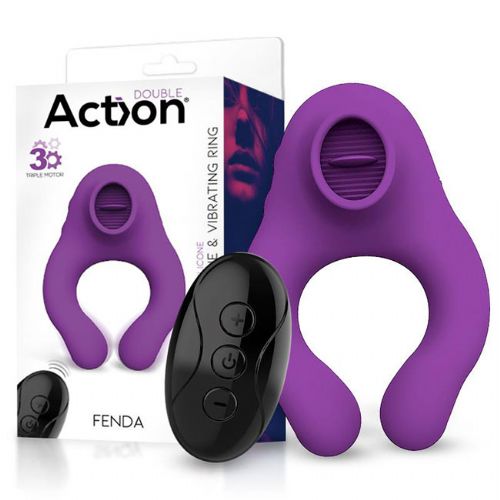 Erekcijski vibro obroček in stimulator klitorisa "Fenda"