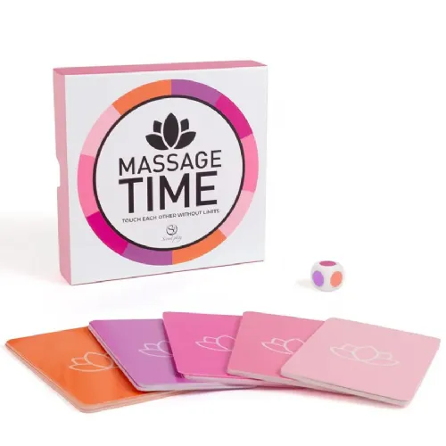 Erotična igra za pare s kartami Secret Play Massage Time, 50 kart, masažna igra za 2 osebi