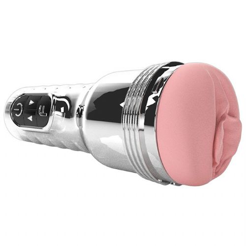 Masturbator Fleshlight Quiver, vibracijski, ogrevanje, Superskin, USB-C, kromiran videz