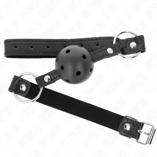 Ustni gag Kink hollow hard, črn, 4,5 cm