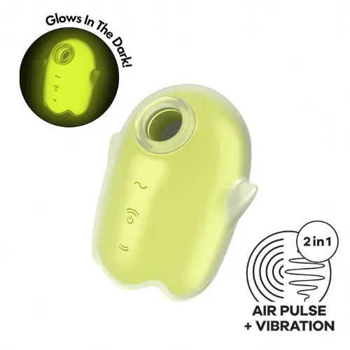 Klitoralni stimulator Satisfyer Glowing Ghost, zelen
