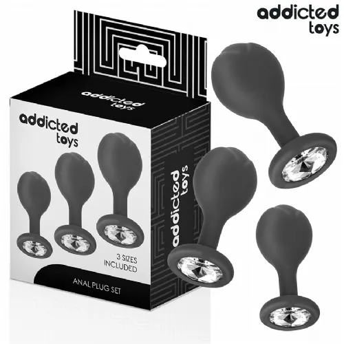 KOMPLET ANALNIH ČEPOV Addicted Toys Mod. 3 Black