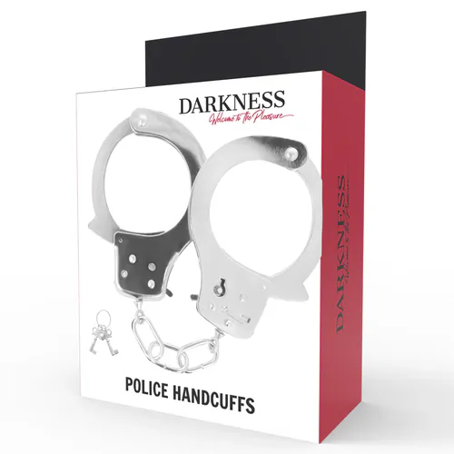 Lisice Darkness Police, kovinske, 2 ključa 