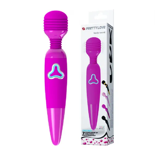 Masažni vibrator Pretty Love Flirtatious Wand, USB-polnjenje, roza