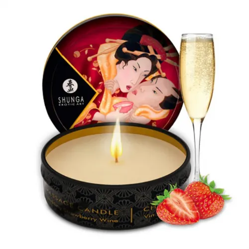 Masažna sveča Shunga Romance Strawberry