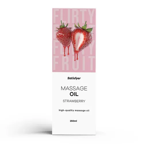 Masažno olje Satisfyer, 250 ml, svilnata tekstura, aroma jagode