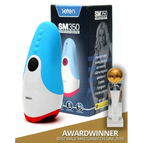 Masturbator Leten SM350, USB-polnjenje, 20 cm, grelni, glasovna funkcija