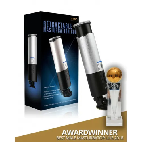 Masturbator Leten X-9, vibracijski, USB-polnjenje, 24,2 cm