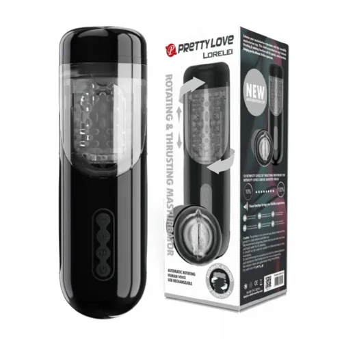 Masturbator Pretty Love Lorelei, vibracijski, USB-polnjenje, 29,7 cm, ženski glas