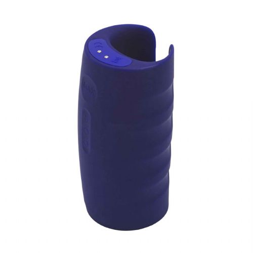 Masturbator Private Turbo Stroker, vibracijski, 13 cm, USB-polnjenje, moder