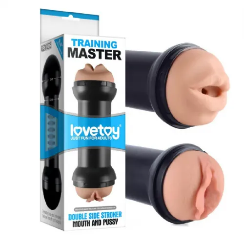 Masturbator Lovetoy Training Master, dvojni, usta in vagina, 22 cm