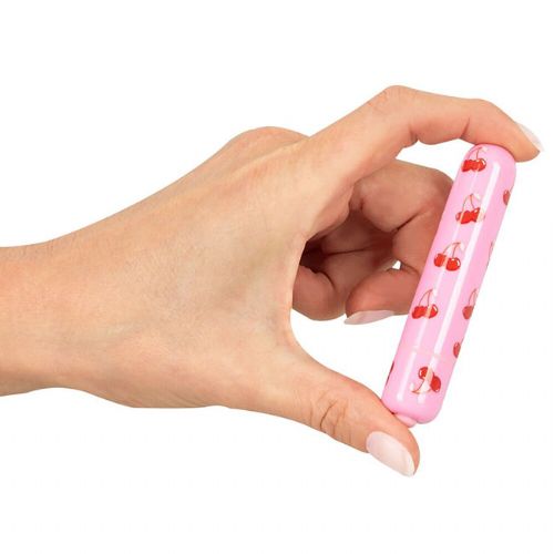 Mini vibrator Beau Cœur Cherry, 10 načinov vibracij, češnjev dizajn