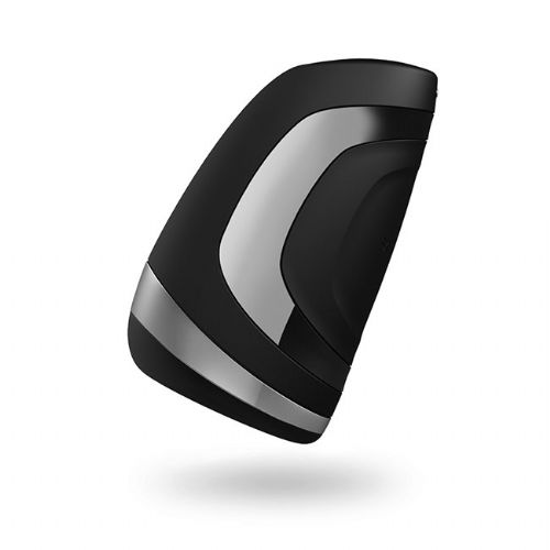 Moški masturbator Satisfyer Heat Vibrations, 14 cm, USB-polnjenje, srebrno-črn