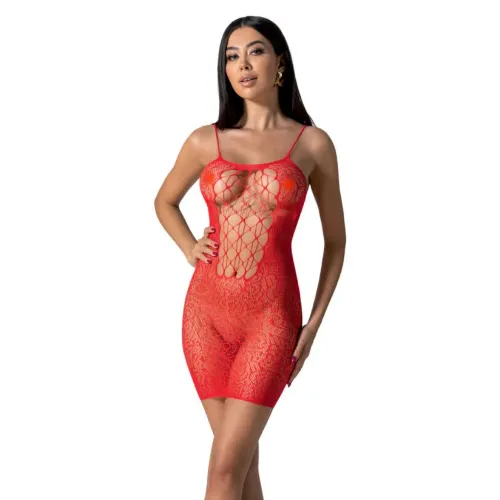 Mrežasta oblekica Passion BS096, rdeča
