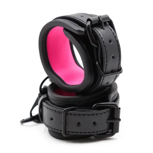 Okovi za zapestje Latetobed BDSM Line Neoprene, črni