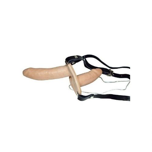Dvojni vibracijski strap-on You2Toys Strap-on Duo Vibro, 15 cm + 9 cm, 4 x AA, svetle kožne barve