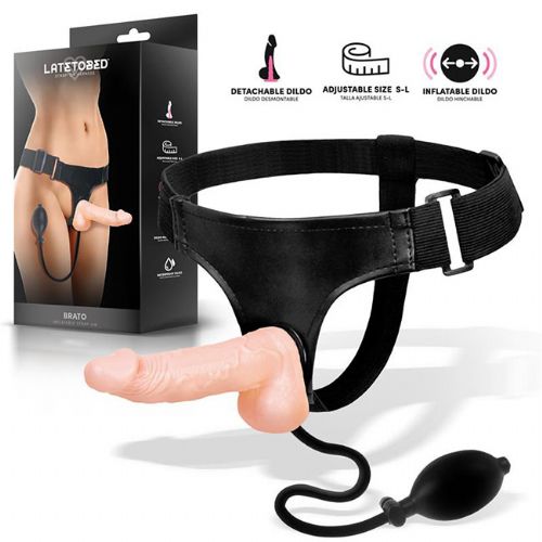 Strap-on z napihljivim penisom Brato