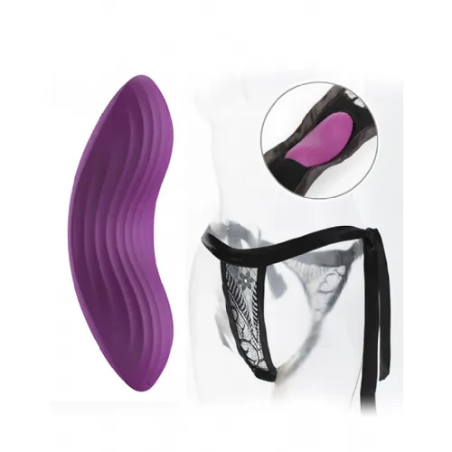 Vibracijske hlačke Svakom Edeny, aplikacija, USB-polnjenje, črne hlačke + vijoličen vibrator